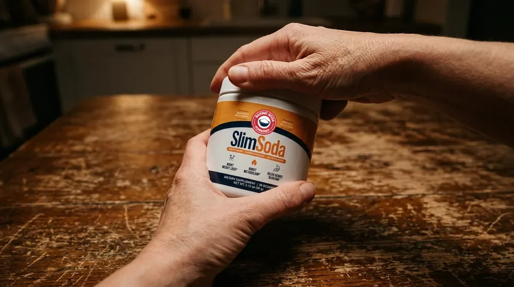 SlimSoda open tub with scoop